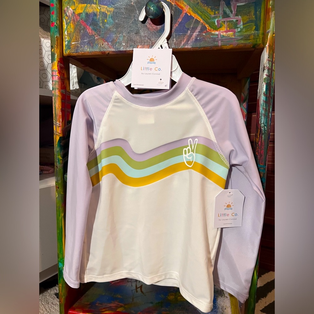 NWT Little Co. by Lauren Conrad girls rash guard 4t